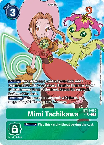 Digimon TCG Card BT14-085_P1 Mimi Tachikawa