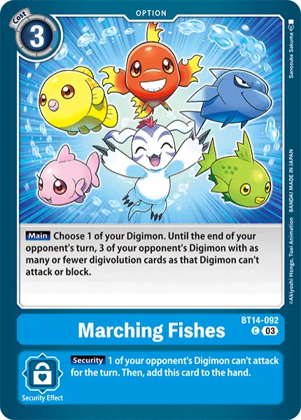 Digimon TCG Card BT14-092 Marching Fishes