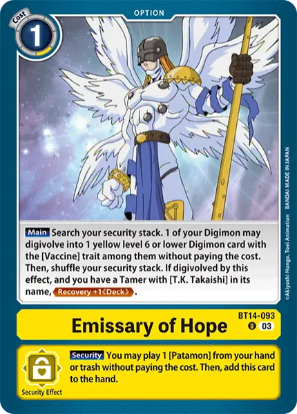 Digimon TCG Card BT14-093 Messenger of Hope