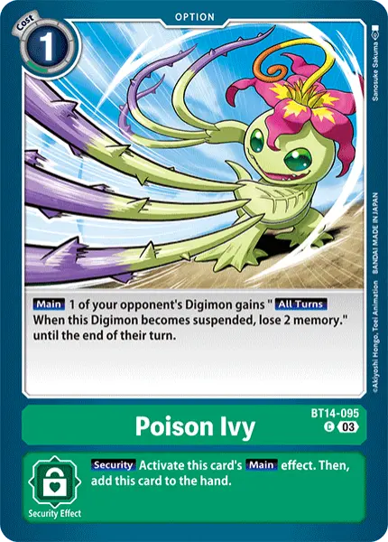 Digimon TCG Card 'BT14-095' 'Poison Ivy'