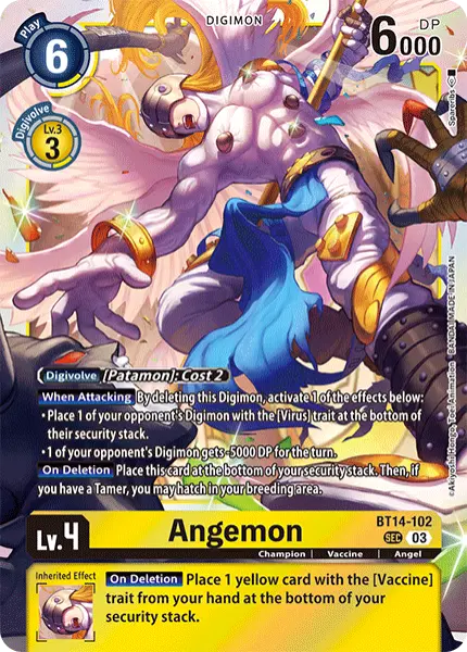 Digimon TCG Card BT14-102 Angemon