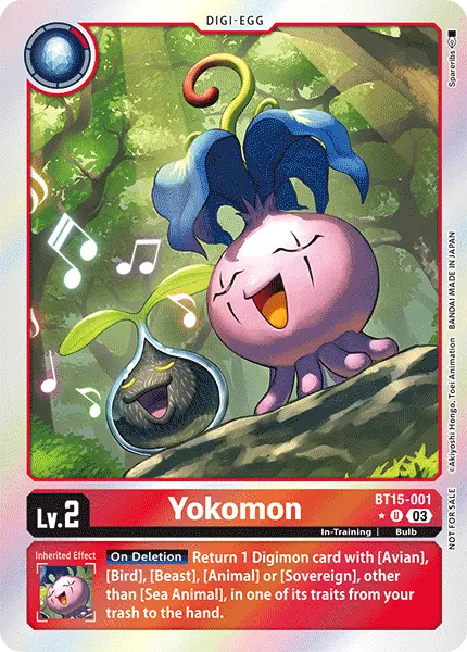 Digimon TCG Card BT15-001_P1 Yokomon