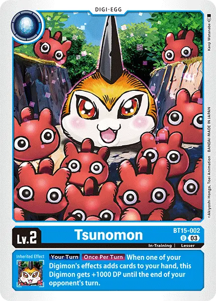 Digimon TCG Card 'BT15-002' 'Tsunomon'
