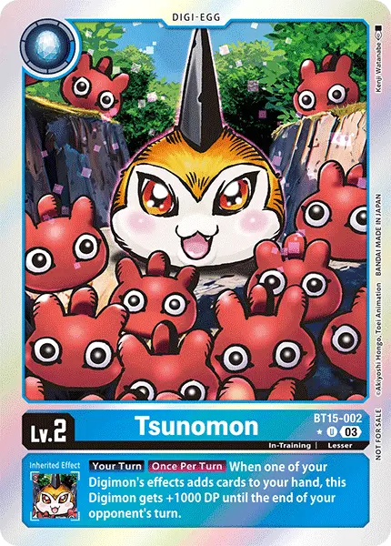 Digimon TCG Card BT15-002_P1 Tsunomon