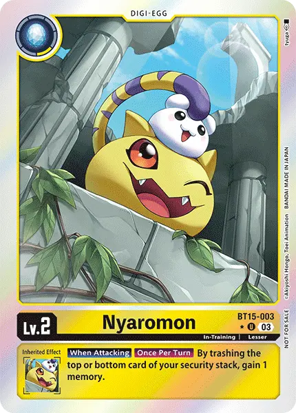 Digimon TCG Card BT15-003_P1 Nyaromon