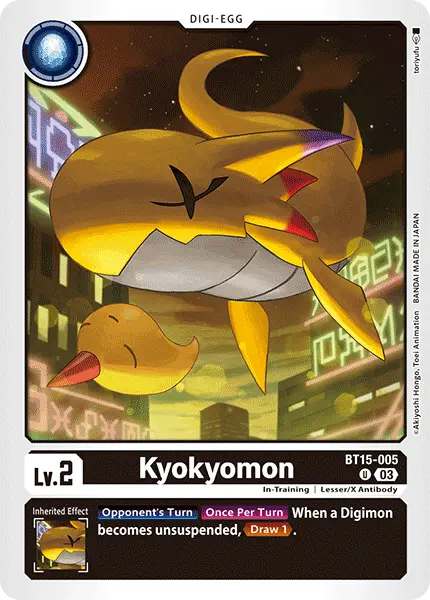 Digimon TCG Card BT15-005 Kyokyomon