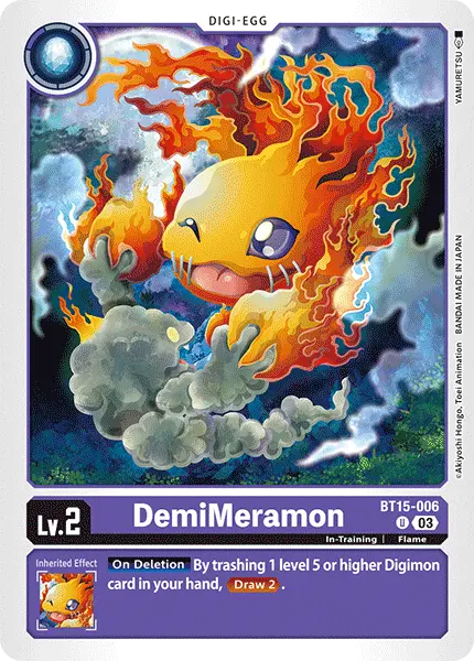 Digimon TCG Card 'BT15-006' 'DemiMeramon'
