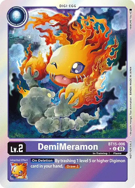 Digimon TCG Card BT15-006_P1 DemiMeramon