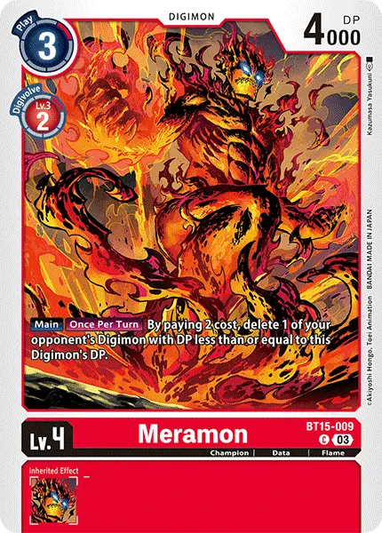 Digimon TCG Card 'BT15-009' 'Meramon'