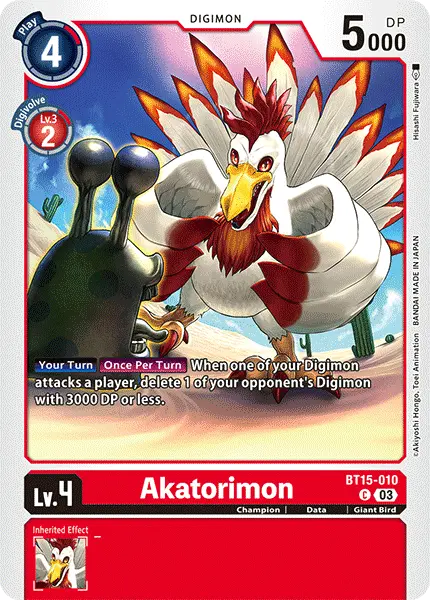 Digimon TCG Card 'BT15-010' 'Akatorimon'