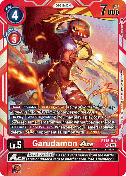 Digimon TCG Card BT15-014 Garudamon