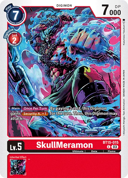 Digimon TCG Card BT15-015 SkullMeramon