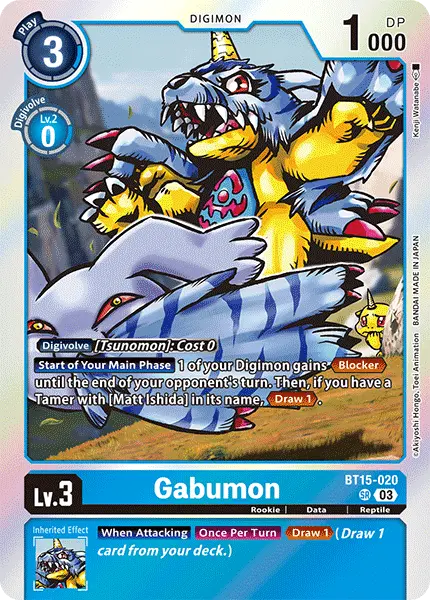 Digimon TCG Card 'BT15-020' 'Gabumon'