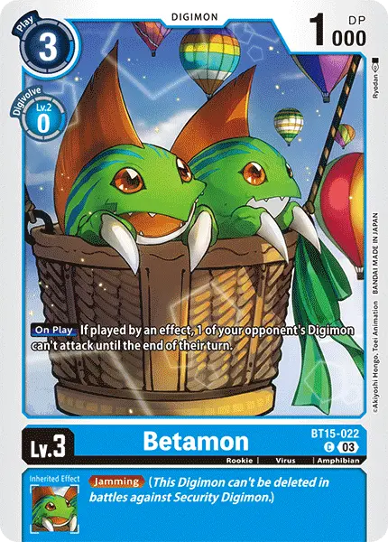 Digimon TCG Card BT15-022 Betamon
