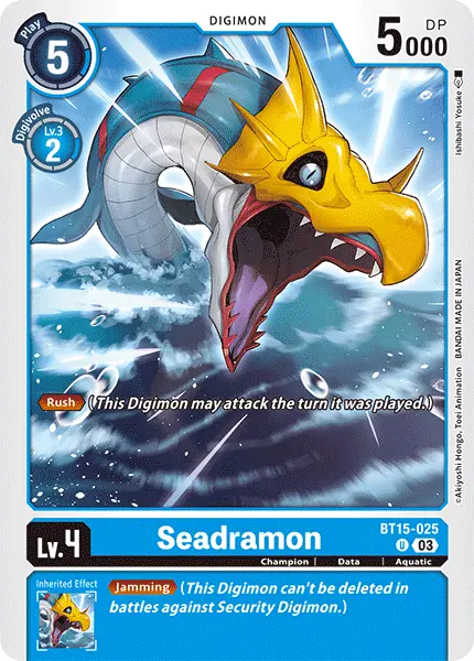 Digimon TCG Card 'BT15-025' 'Seadramon'