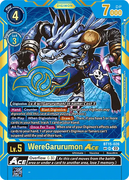 Digimon TCG Card BT15-026_P2 WereGarurumon