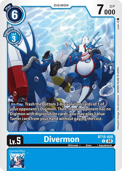 Digimon TCG Card 'BT15-028' 'Divermon'