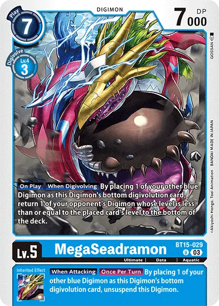 Digimon TCG Card BT15-029 MegaSeadramon