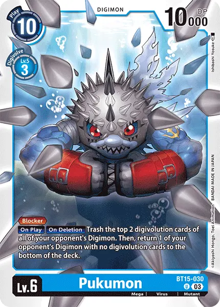 Digimon TCG Card BT15-030 Pukumon