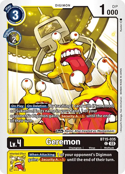 Digimon TCG Card 'BT15-035' 'Geremon'
