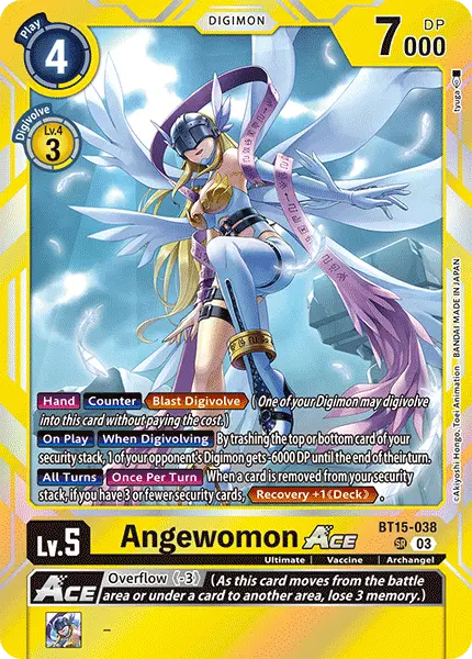 Digimon TCG Card BT15-038 Angewomon