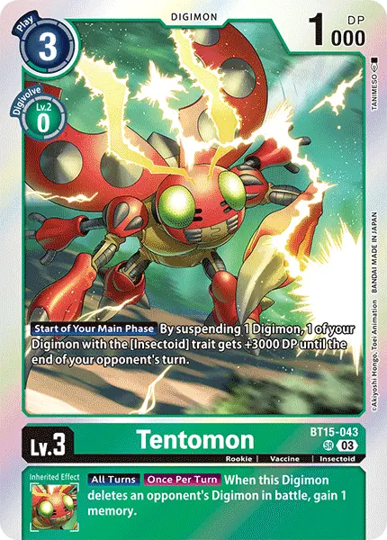 Digimon TCG Card 'BT15-043' 'Tentomon'