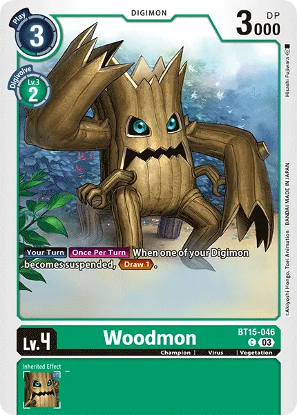 Digimon TCG Card 'BT15-046' 'Woodmon'