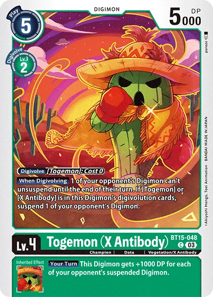 Digimon TCG Card 'BT15-048' 'Togemon (X Antibody)'