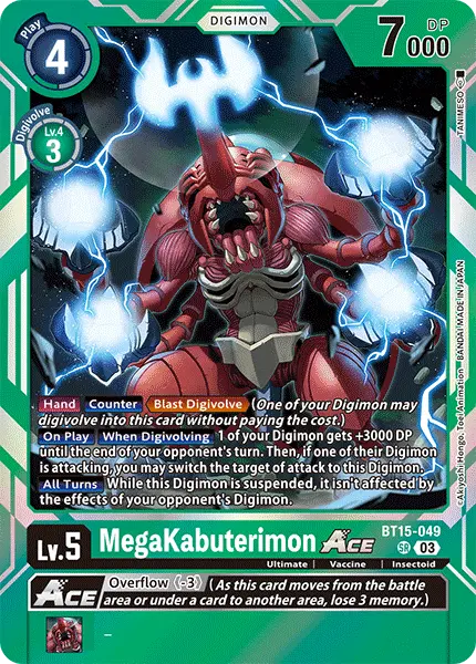 Digimon TCG Card BT15-049 MegaKabuterimon
