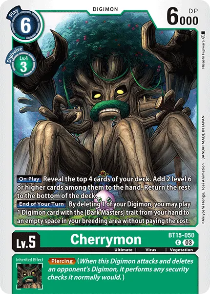 Digimon TCG Card 'BT15-050' 'Cherrymon'