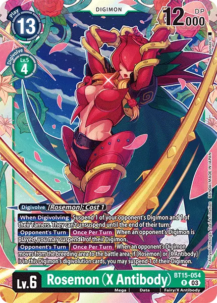 Digimon TCG Card BT15-054 Rosemon (X Antibody)