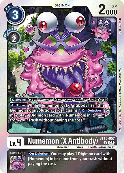 Digimon TCG Card 'BT15-057' 'Numemon (X Antibody)'
