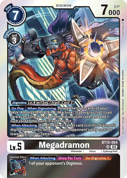Digimon TCG Card BT15-064 Megadramon