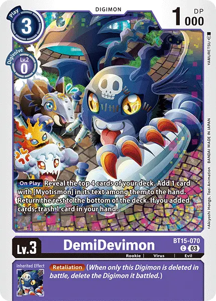 Digimon TCG Card BT15-070 DemiDevimon
