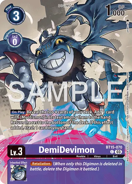 Digimon TCG Card 'BT15-070_P1' 'DemiDevimon'