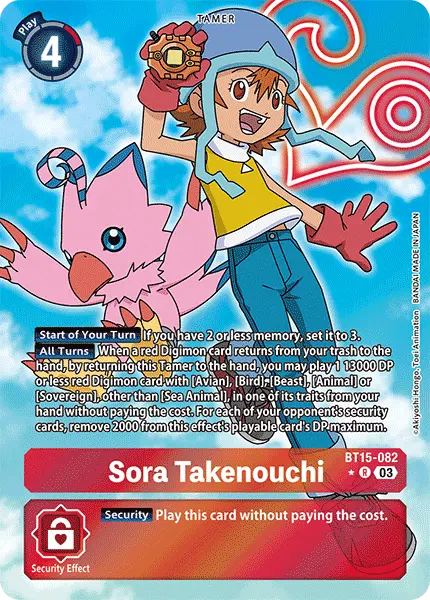 Digimon TCG Card 'BT15-082_P1' 'Sora Takenouchi'