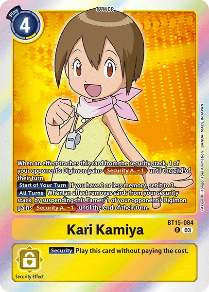 Digimon TCG Card 'BT15-084' 'Kari Kamiya'