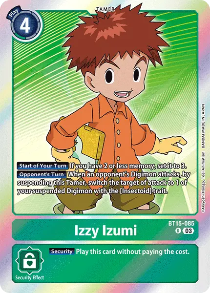Digimon TCG Card BT15-085 Izzy Izumi