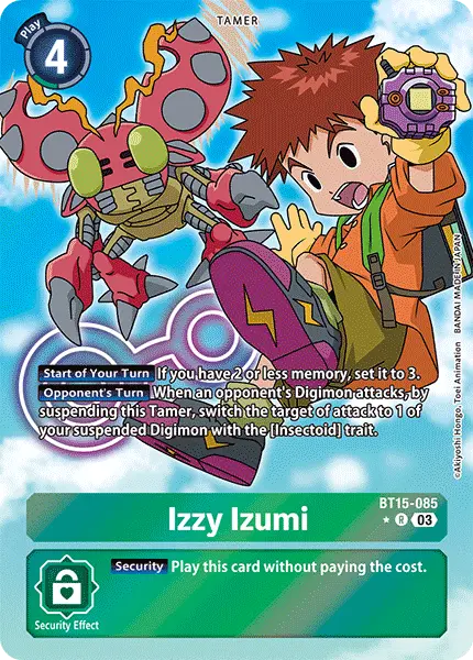 Digimon TCG Card BT15-085_P1 Izzy Izumi