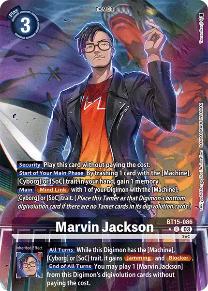 Digimon TCG Card 'BT15-086_P1' 'Marvin Jackson'