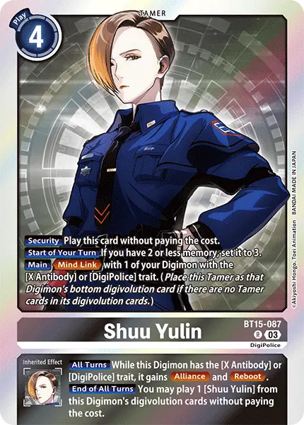 Digimon TCG Card 'BT15-087' 'Shuu Yulin'