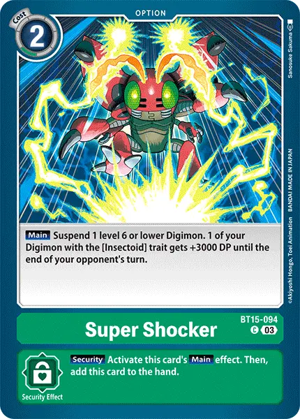 Digimon TCG Card BT15-094 Super Shocker