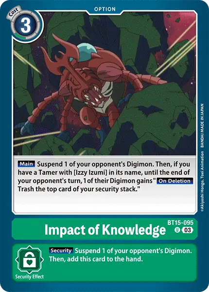 Digimon TCG Card 'BT15-095' 'Clash of Knowledge'