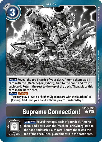 Digimon TCG Card 'BT15-096' 'Supreme Connection!!'