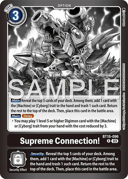 Digimon TCG Card BT15-096_P1 Supreme Connection!!