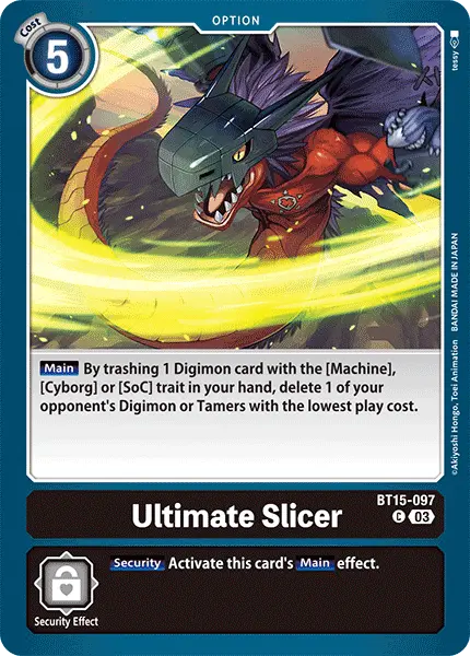 Digimon TCG Card BT15-097 Ultimate Slice
