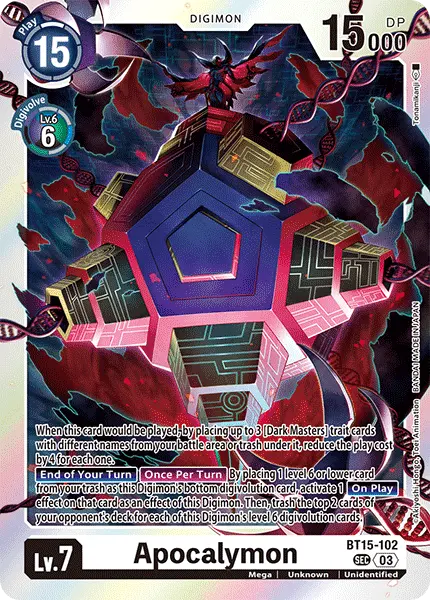 Digimon TCG Card BT15-102 Apocalymon