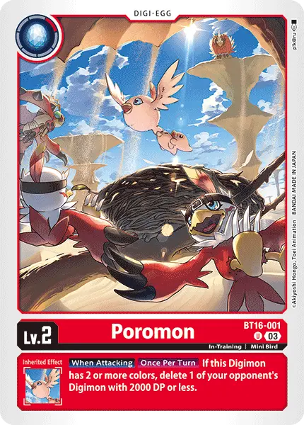 Digimon TCG Card BT16-001 Poromon