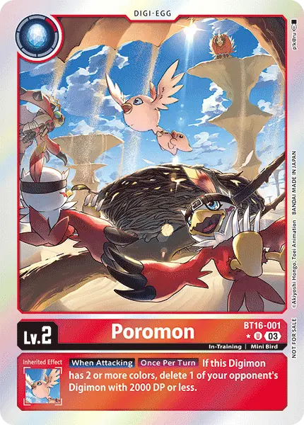 Digimon TCG Card 'BT16-001_P1' 'Poromon'