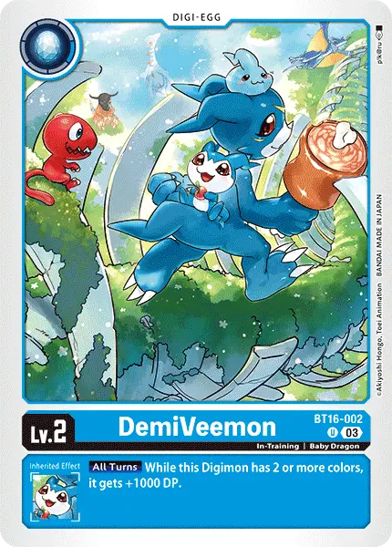 Digimon TCG Card BT16-002 DemiVeemon